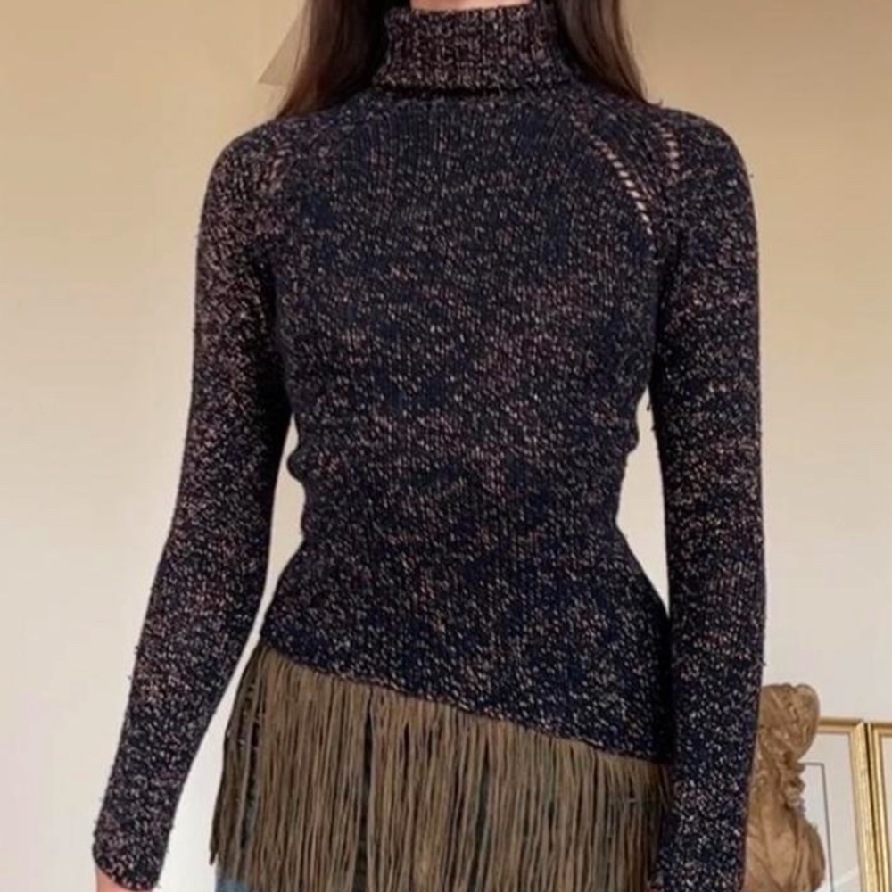 Love Sex Money Vintage turtleneck sweater top.